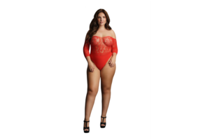 Strass-Teddy ohne Schritt - Plus Size