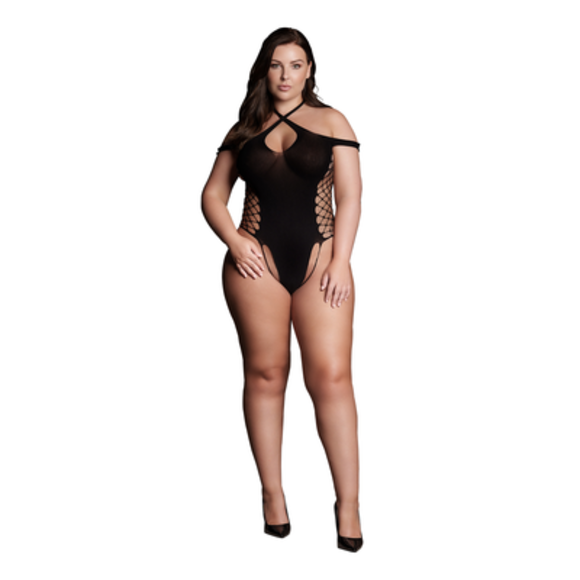 Leda Xiii Bodysuit Xl-Xxxl | Black Sexy Bodysuit Plus Size