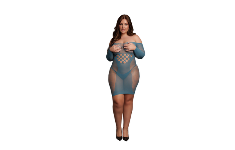 Mesh Dress Long Sleeves Women's XL-4XL – Stylish & Comfortable