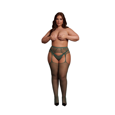 Visnetkousen Met Kant Dames Xl-4Xl – Le Désir Groen