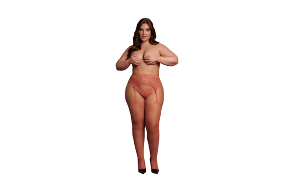 Visnetkousen Met Kant Xl-4Xl – Le Désir Damesmaat Rood