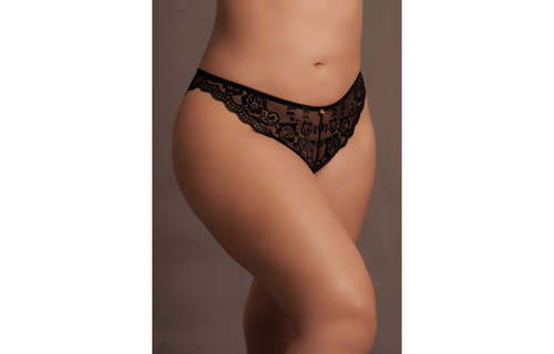 Zoé - Elastische Kanten Slip met Vetersluiting en Gouden Details - Grote Maat