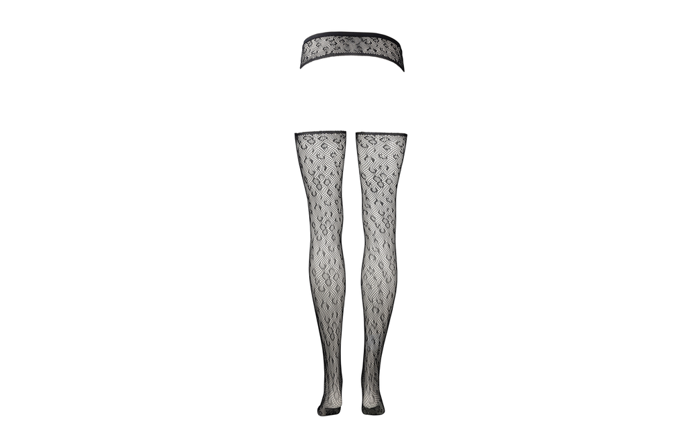 Leopard Suspender Tights Large Size | Cool & Comfortable