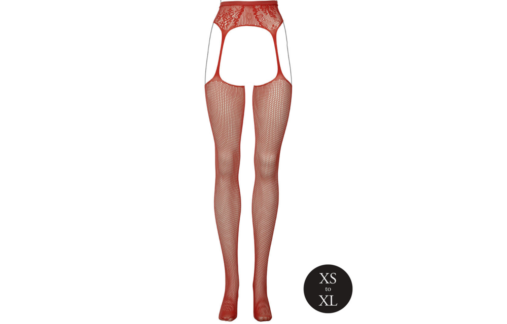 Fishnet and Lace Garter Belt Red | One Size Le Désir