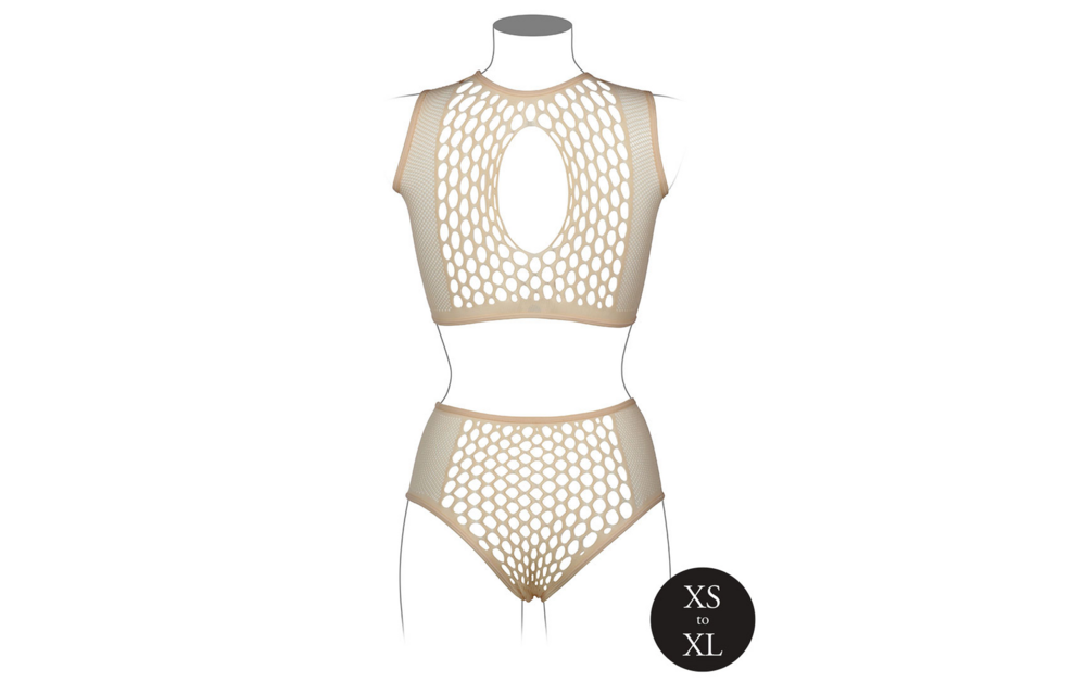 Duo Net Keyhole BH-Set Nude | Sexy & bequem XS-XL
