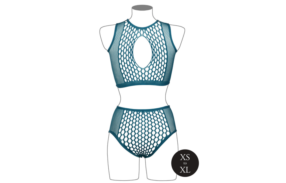 Duo Net Keyhole Bra Set Blau – Stilvoll & Bequem