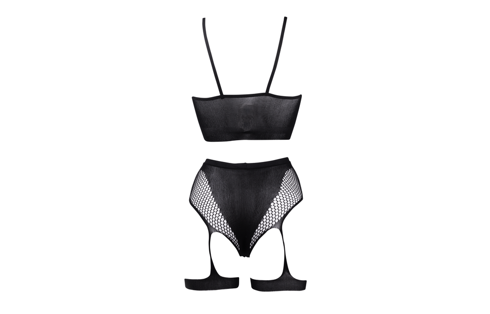 2-Delige Bh Set Met Kousenband Zwart – Elegant & Sexy