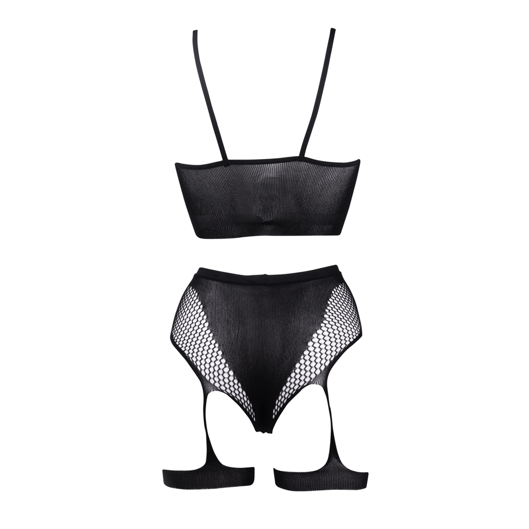 2-Delige Bh Set Met Kousenband Zwart – Elegant & Sexy