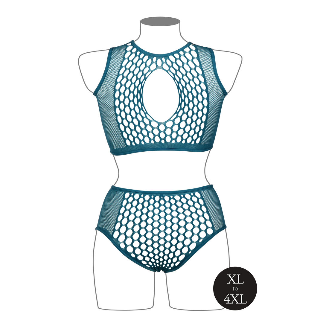 Duo Net Gaten Beha Set - Damesmaat