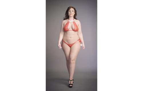 Snow Angel Lace Lingerie Set - Plus Size