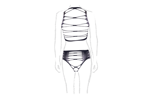 Helike Xlv Plusmaat Lingerie - Sexy Tweedelig Set Zwart