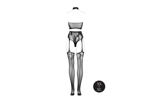 Two-piece Sexy Set Black Lace & Fishnet - Le Désir XS-XL