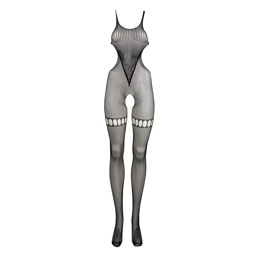 Net High Neck Bodystocking - One Size