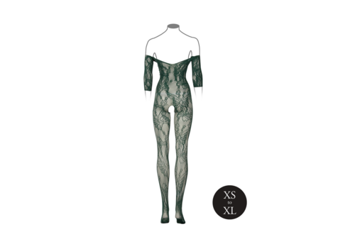 Kanten Bodystocking met lange mouwen - One Size