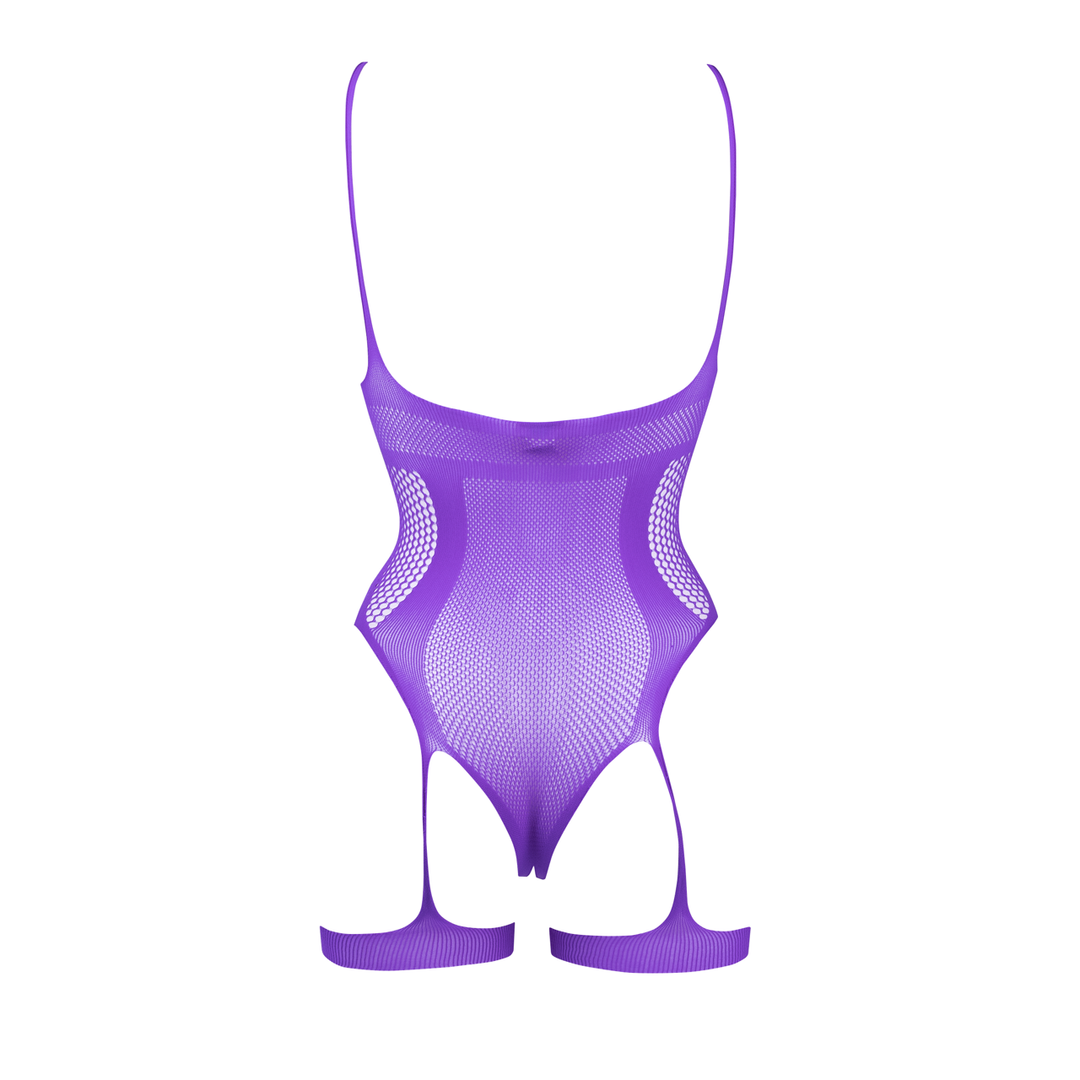 Strappy Teddy Met Open Cup Paars – Sexy Festival Look