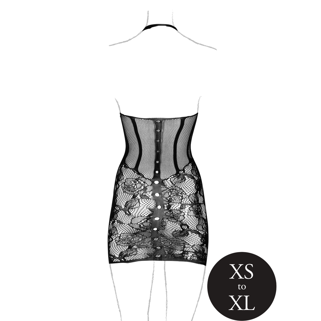 Kleid mit Halterneck - OS - Schwarz