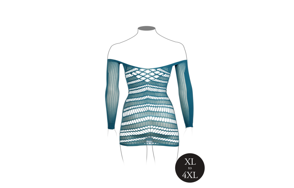 Netzkleid mit langen Ärmeln für Damen XL-4XL – Stilvoll und bequem