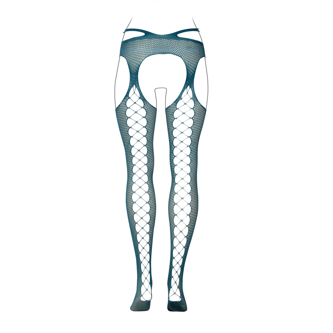 Queen Size Suspender Tights Strappy Waist & Open Crotch XL-4XL