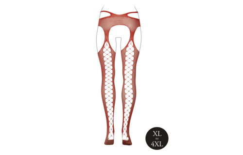 Queen Size Jarretelleggings Met Strikkoord - Rood Xl-4Xl