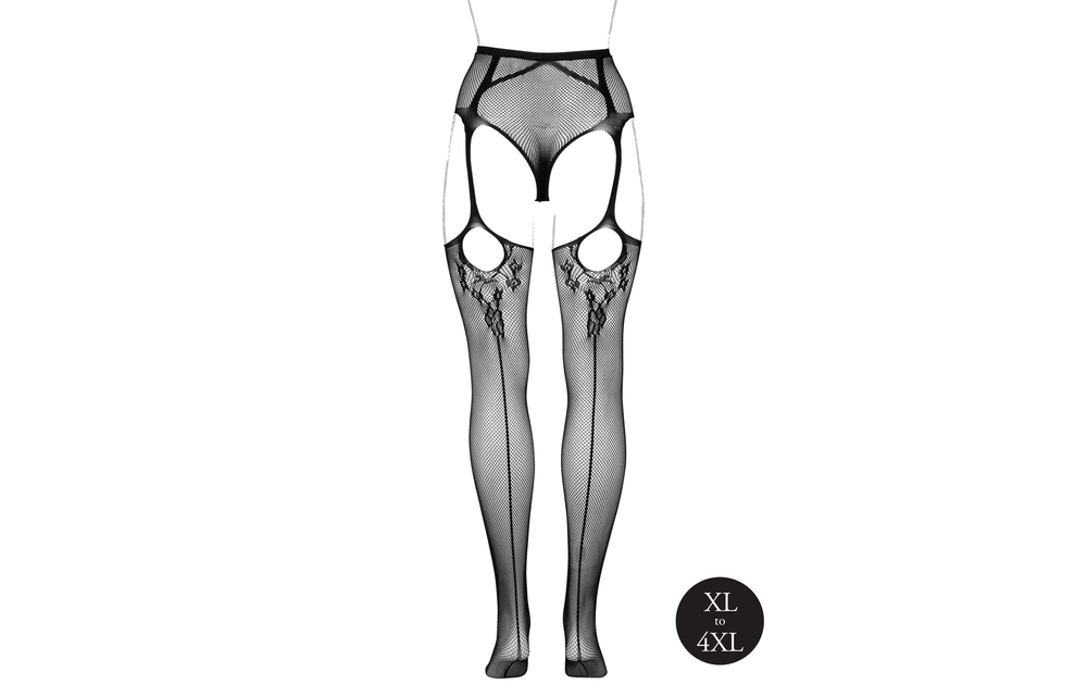 Slip mit Strumpfhalter OSX Schwarz XL-4XL | Eleganz & Komfort