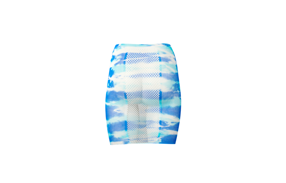 Visnetrokje Hoge Taille & Dazzling Decolleté Sticker - Multikleur