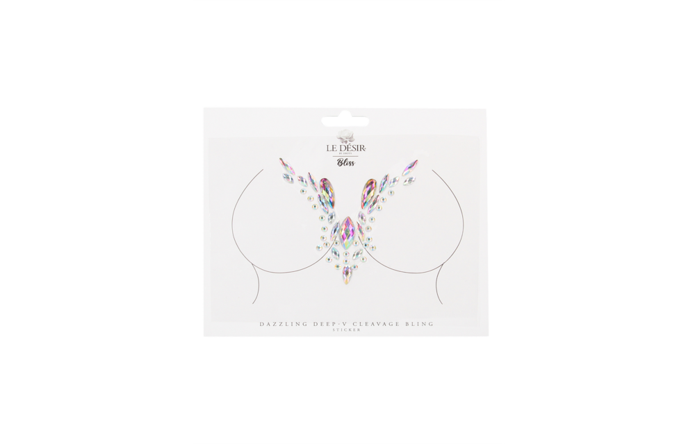Blendender Deep-V-Ausschnitt-Bling-Sticker – Glamour!