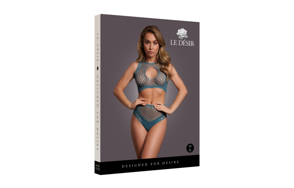 Duo Net Keyhole Bra Set Blau – Stilvoll & Bequem