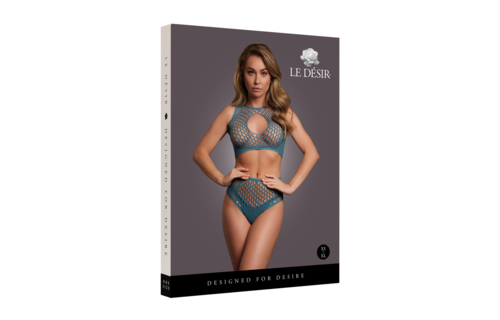 Duo Net Sleutelgat Beha Setje Blauw – Stijlvol & Comfortabel