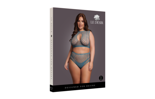 Duo Net Key-Hole Bra Set - Queen Size