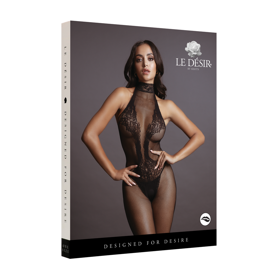 Bodystocking Visnet & Kant Zwart - Sexy, Elastisch, Eén Maat