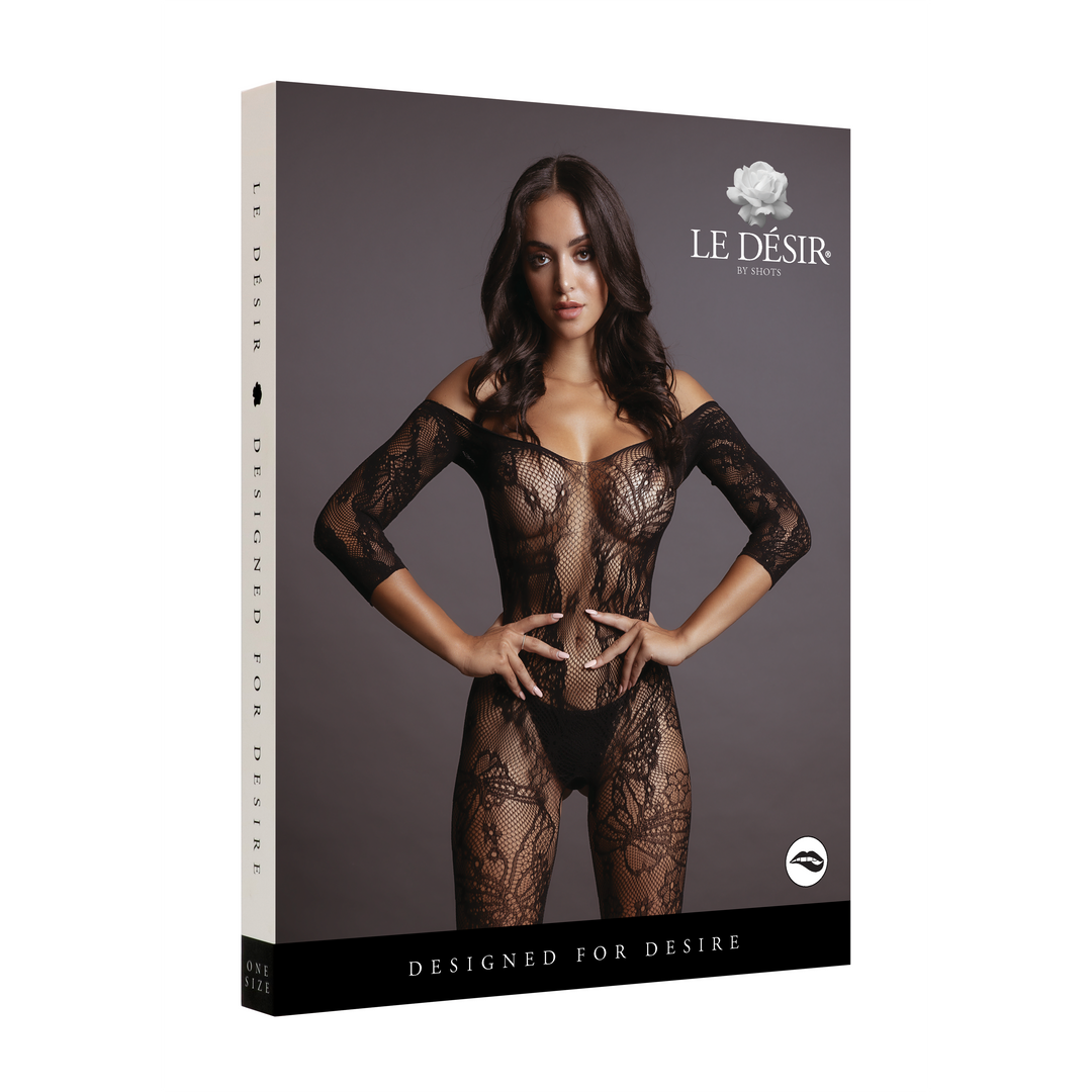 Bodystocking mit Spitzenärmeln - Einheitsgröße