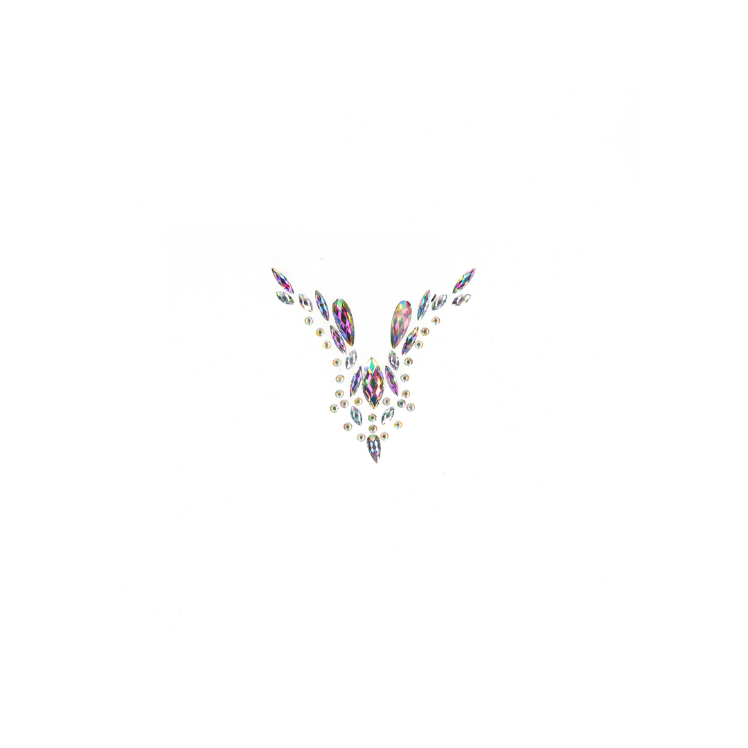 Oogverblindende Diep-V Decolleté Bling Sticker