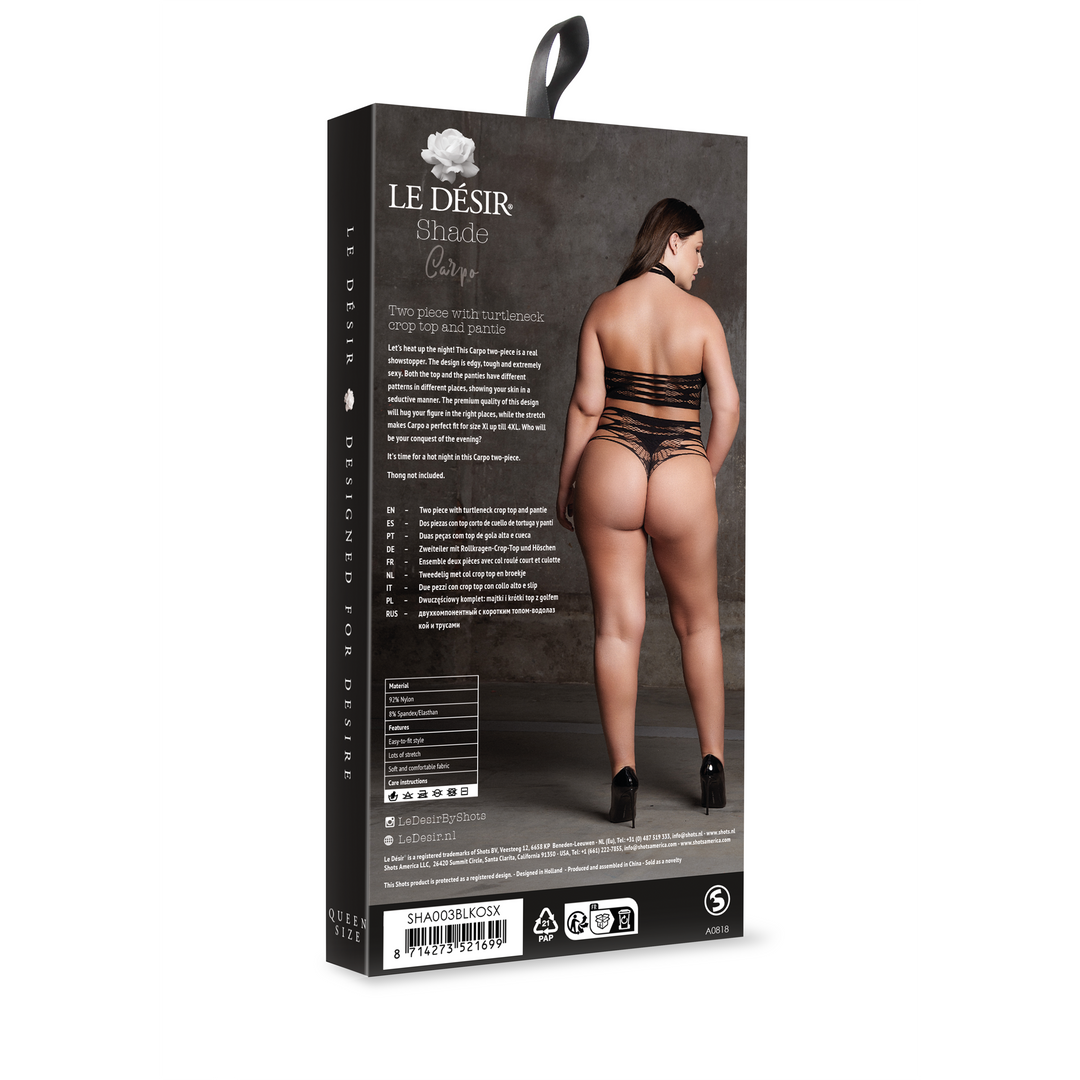 Carpo XLVI - Body met col, top en panty - grote maat