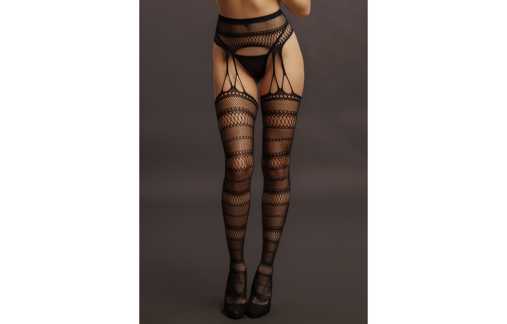 Jarretel Gestreepte Panty Grote Maat | Sexy & Comfortabel