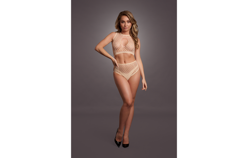 Duo Net Sleutelgat Beha Set Nude | Sexy & Comfortabel Xs-Xl
