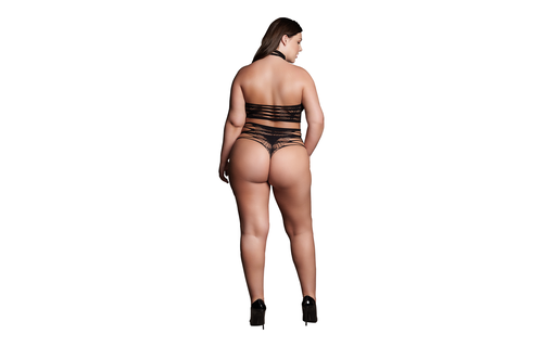 Carpo XLVI - Body met col, top en panty - grote maat