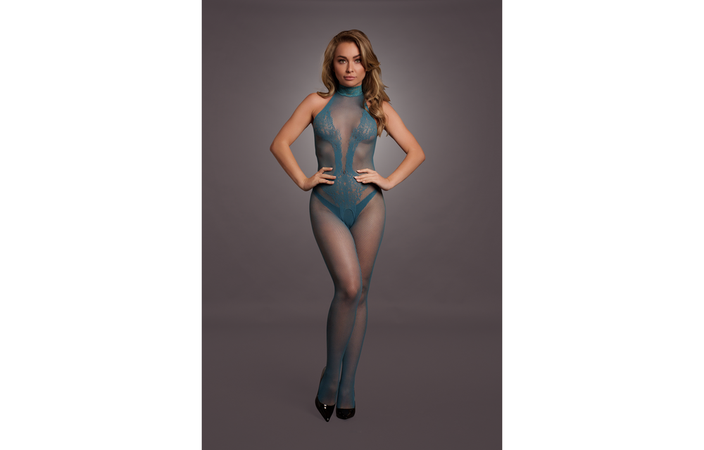 Fishnet and Lace Bodystocking - One Size