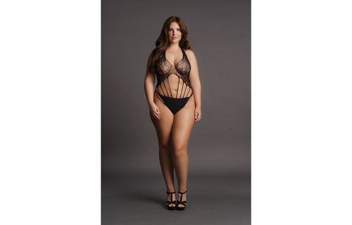 Strappy Kanten Teddy - Grote Maat