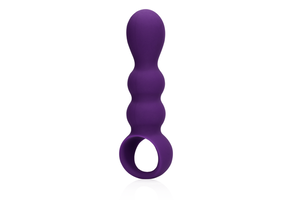 Teardrop Shaped Anal Vibrator - Clear Purple
