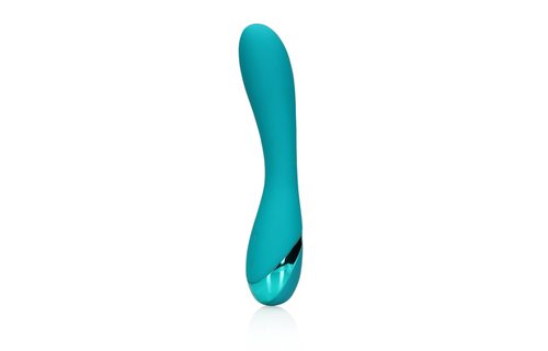 Smooth Silicone G-Spot Vibrator - Teal Blue