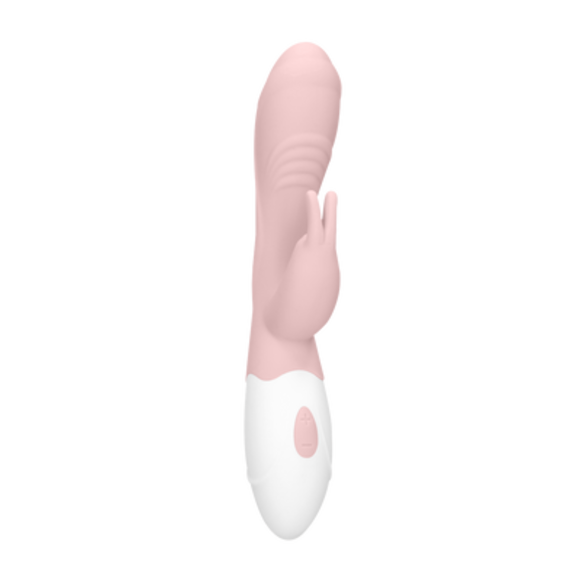 Juicy Rabbit Vibrator – Loveline Dual Motor, Pastel Pink