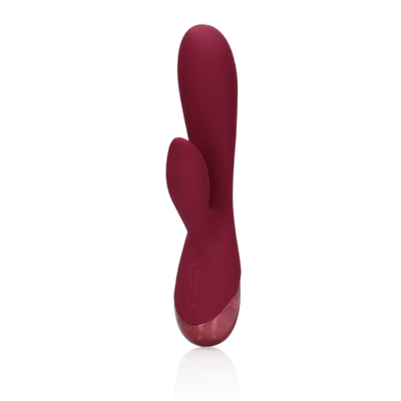 Gladde Siliconen Rabbit Vibrator - Dark Cherry
