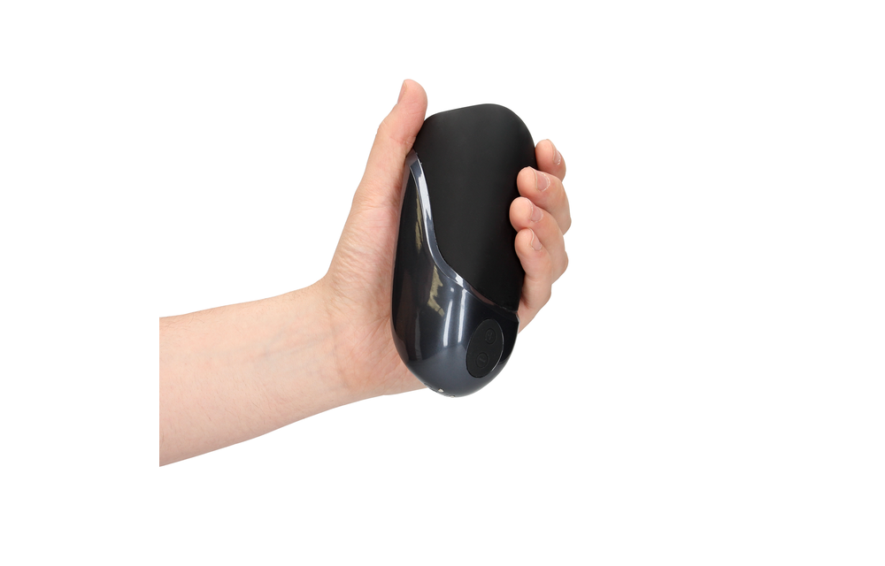 Vibrating Masturbator Sleeve Liquorice Black - Intense Pleasure
