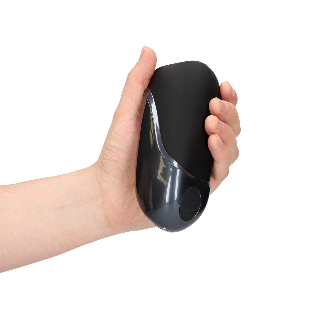 Vibrating Masturbator Sleeve Liquorice Black - Intense Pleasure