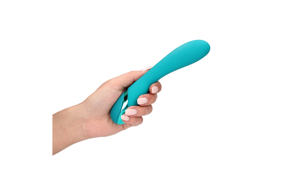 Smooth Silicone G-Spot Vibrator - Teal Blue