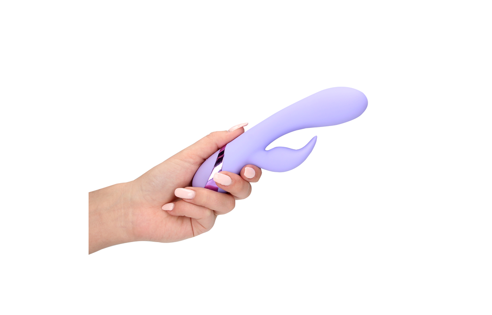 Gladde Siliconen Rabbit Vibrator - Digital Lavender