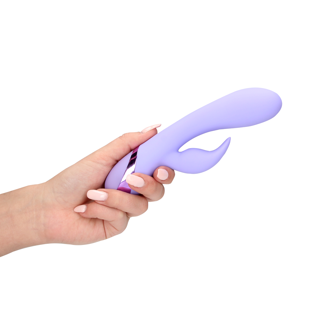 Gladde Siliconen Rabbit Vibrator - Digital Lavender