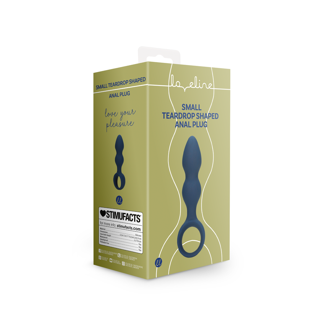 Teardrop Anaalplug - Klein - Baltisch Blauw