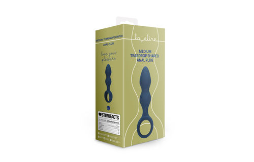 Teardrop Shaped Anal Plug - Medium - Baltic Blue