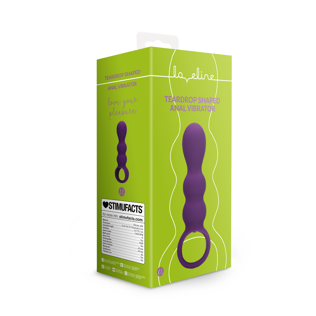 Teardrop Analvibrator 16,6 cm Hellviolett – Intensives Vergnügen